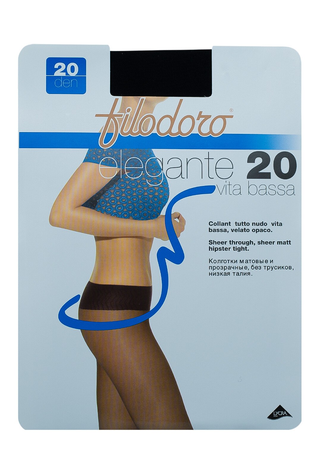 Ciorap Elegant 20 Den, Negru Nero